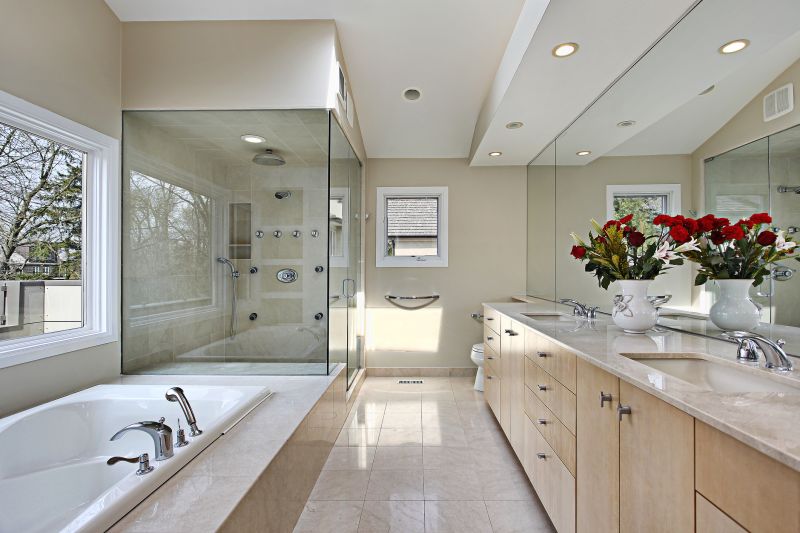 Stylish Bathroom with New Shower