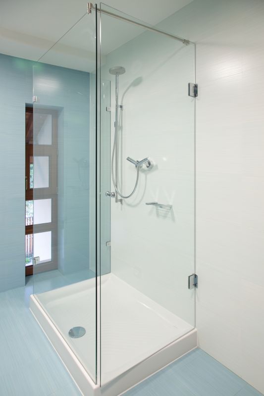 Elegant Glass Shower with Minimal Hardware