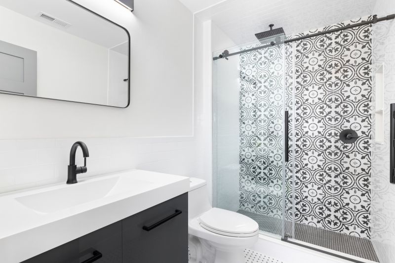 Tile Pattern Enhancing Small Bathroom